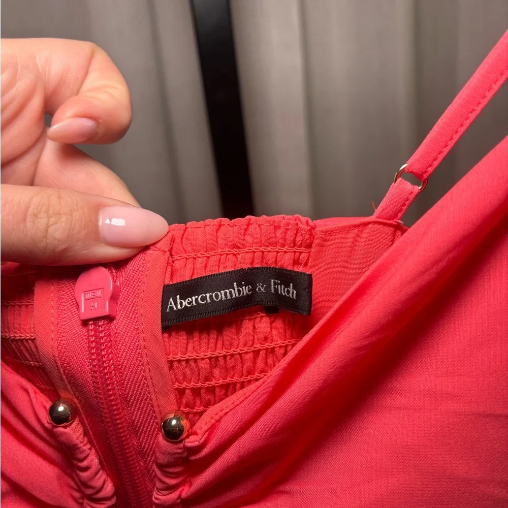 Abercrombie & Fitch Pink to Burgundy Ombre Maxi Dress